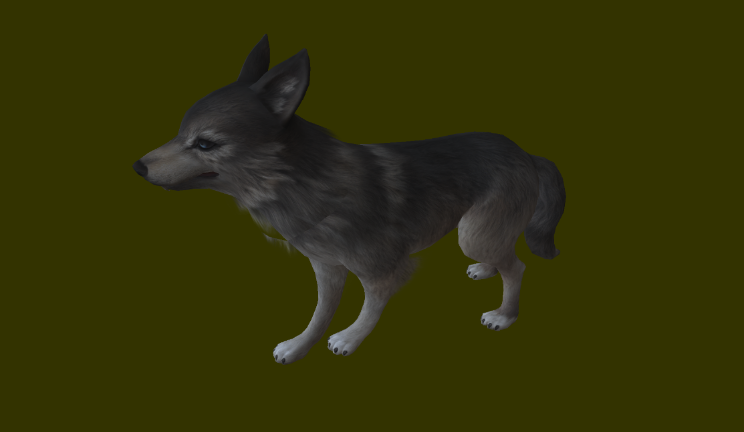 狼动物动物,野兽,狗gltf,glb模型下载，3d模型下载