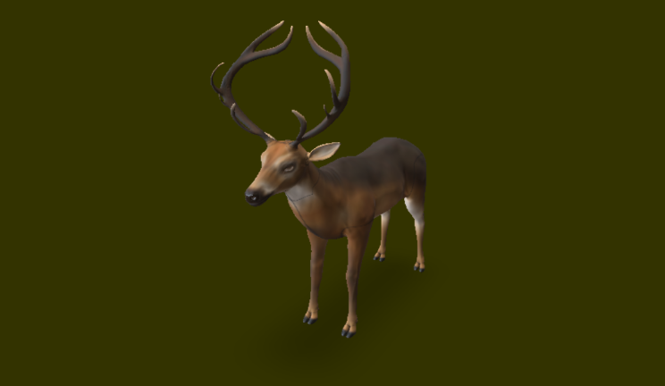 鹿动物gltf,glb模型下载，3d模型下载