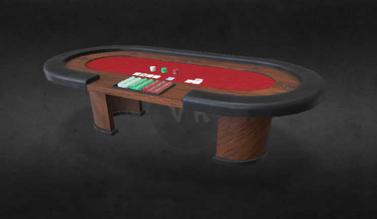 扑克桌家具赌场,赌桌,扑克gltf,glb模型下载，3d模型下载