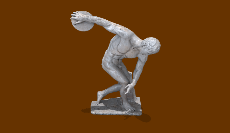 掷铁饼者文物雕塑希腊,雕塑gltf,glb模型下载，3d模型下载