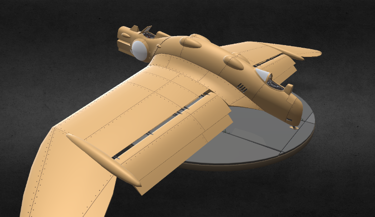 风之谷武装直升机飞机航天卡通,飞机gltf,glb模型下载，3d模型下载