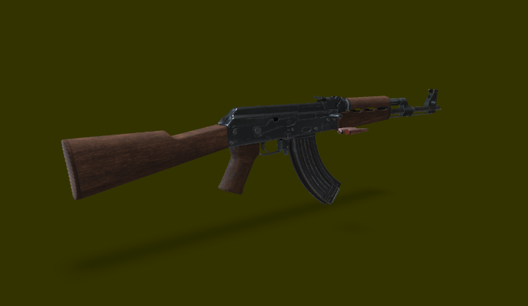 ak47步枪gltf,glb模型下载，3d模型下载