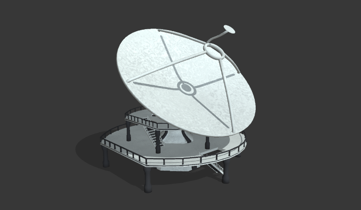 地面卫星站gltf,glb模型下载，3d模型下载