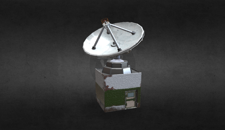 卫星基站gltf,glb模型下载，3d模型下载
