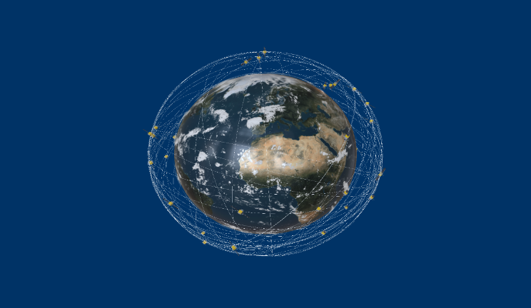 卫星环绕地球gltf,glb模型下载，3d模型下载
