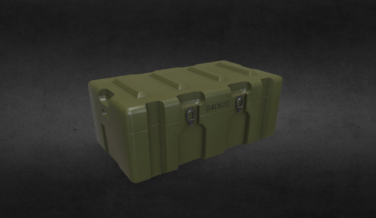 军用箱子gltf,glb模型下载，3d模型下载