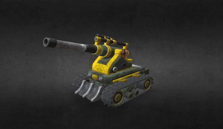 火炮车辆武器,火炮gltf,glb模型下载，3d模型下载