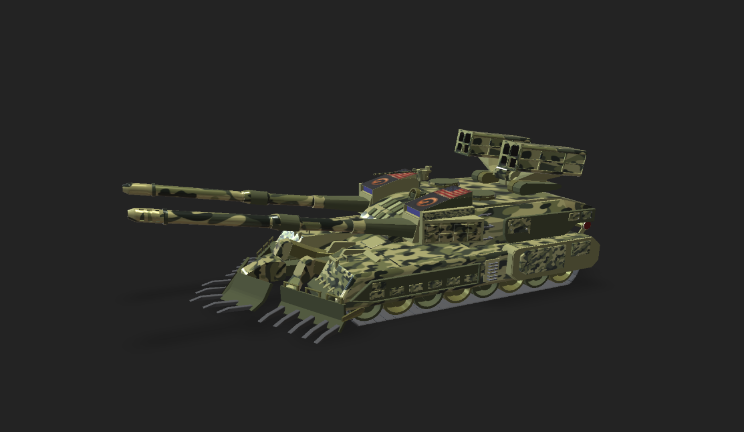 军用坦克gltf,glb模型下载，3d模型下载