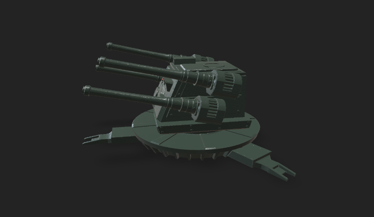 军用炮塔gltf,glb模型下载，3d模型下载