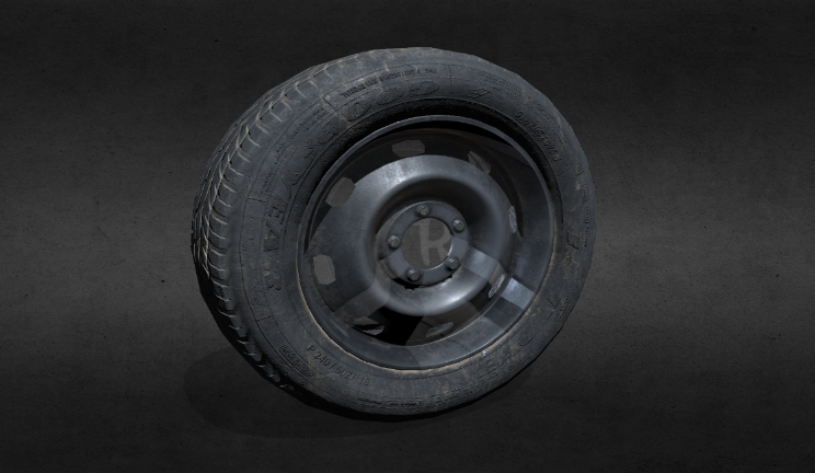 旧轮胎gltf,glb模型下载，3d模型下载