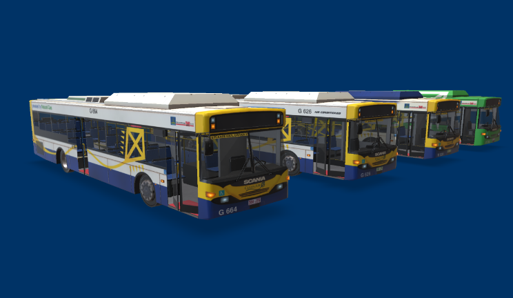 公交车动画gltf,glb模型下载，3d模型下载