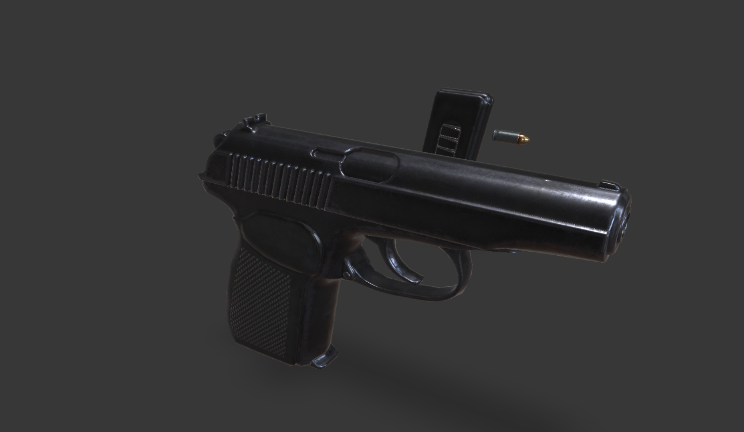 马卡罗夫手枪武器武器,枪gltf,glb模型下载，3d模型下载