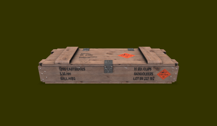 木制弹药箱gltf,glb模型下载，3d模型下载