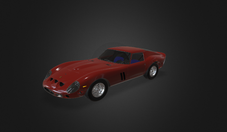 法拉利 250 GTO车辆汽车,轿车,法拉利,GTOgltf,glb模型下载，3d模型下载