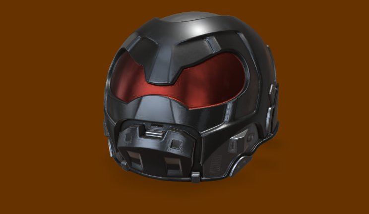黑色头盔武器头盔,科幻,帽子gltf,glb模型下载，3d模型下载