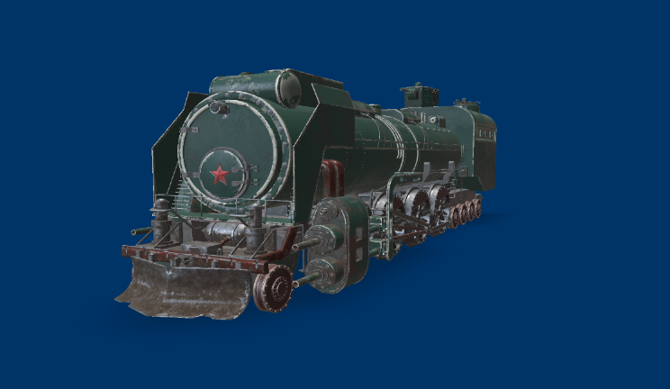 苏联火车gltf,glb模型下载，3d模型下载