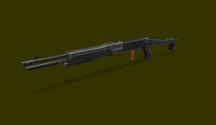 Franchi霰弹枪武器武器,霰弹枪gltf,glb模型下载，3d模型下载
