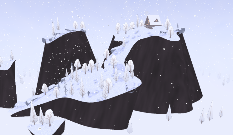 山上的小屋游戏|场景雪,山,艺术gltf,glb模型下载，3d模型下载
