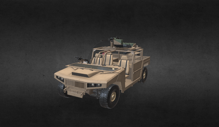 轻型战术车gltf,glb模型下载，3d模型下载