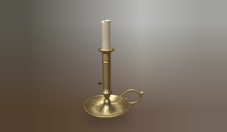 烛台生活用品烛台,蜡烛,铜gltf,glb模型下载，3d模型下载