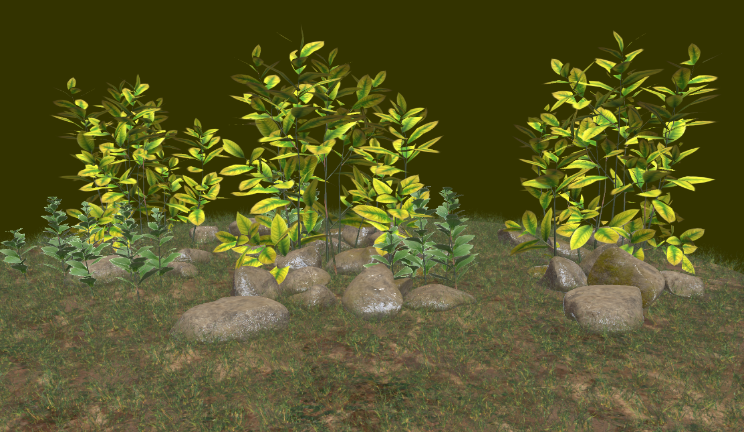 植物场景石头植物植物,石头,园艺gltf,glb模型下载，3d模型下载