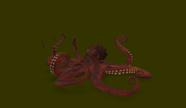 章鱼动物章鱼,动物,海洋,八爪鱼gltf,glb模型下载，3d模型下载