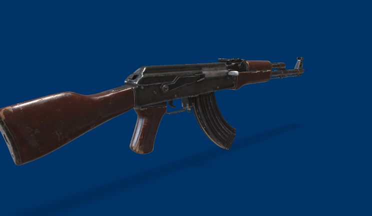 AK-47 武器武器,枪,突击步枪gltf,glb模型下载，3d模型下载