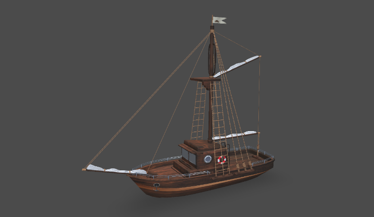 帆船gltf,glb模型下载，3d模型下载