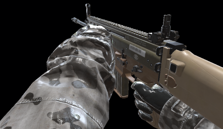 武器 FN Scar 17gltf,glb模型下载，3d模型下载