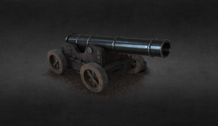 中世纪的炮弹gltf,glb模型下载，3d模型下载