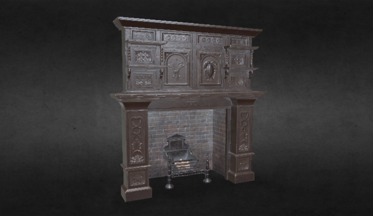 壁炉家具壁炉,家具gltf,glb模型下载，3d模型下载