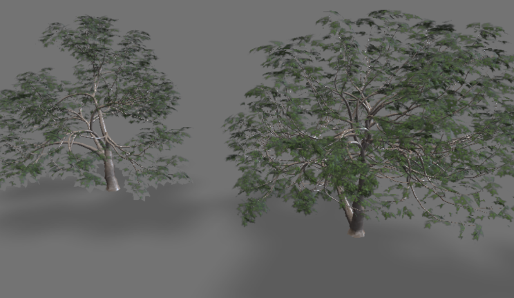 橡树石头植物树木,植物gltf,glb模型下载，3d模型下载