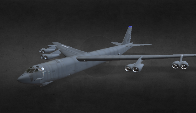 波音B-52gltf,glb模型下载，3d模型下载