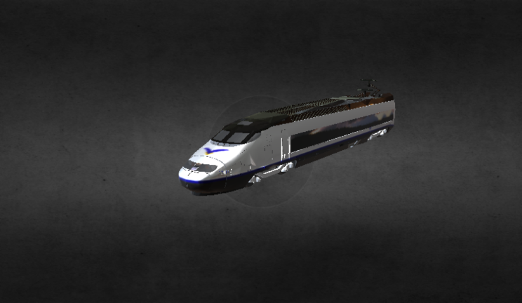 高铁车头gltf,glb模型下载，3d模型下载