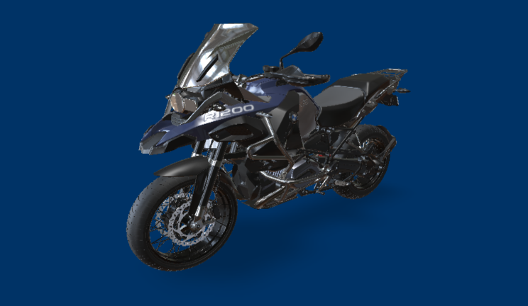宝马摩托车gltf,glb模型下载，3d模型下载