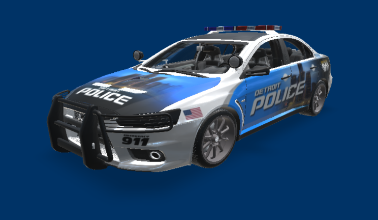 警车gltf,glb模型下载，3d模型下载