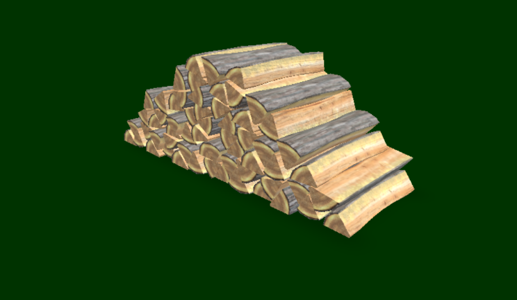 木材堆游戏|场景原木,木材gltf,glb模型下载，3d模型下载