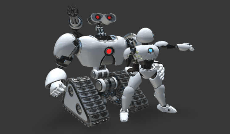 机器人人物Wall-E,EVE,科幻gltf,glb模型下载，3d模型下载