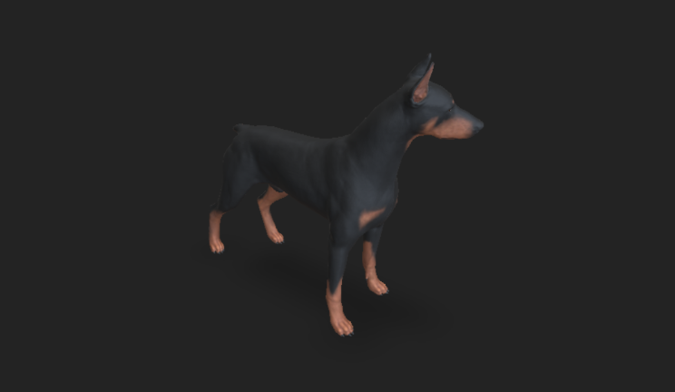 杜宾犬动物动物,动画,够gltf,glb模型下载，3d模型下载