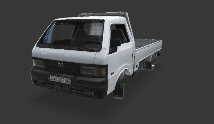 马自达 E 2200 皮卡车gltf,glb模型下载，3d模型下载
