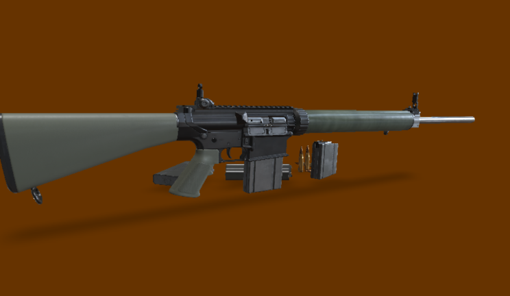 战斗步枪武器gltf,glb模型下载，3d模型下载